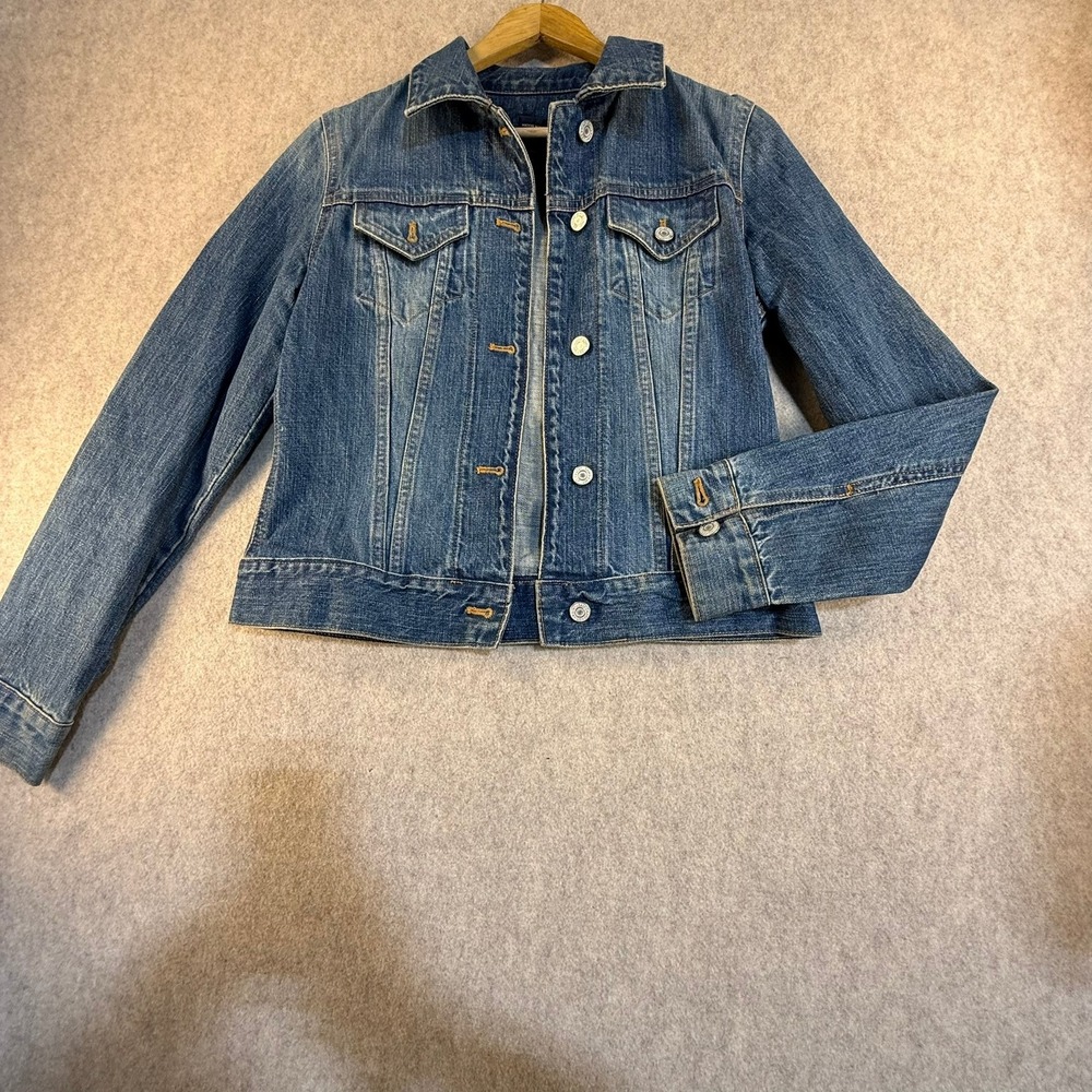 Gap Womens Blue‎ Denim Trucker Jacket Medium Wash Cotton XS